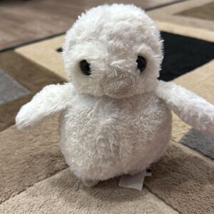 White Plush Penguin Toy for Small Pets